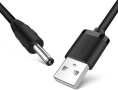 Кабель UGREEN US277-10376 USB 2.0-A to DC 3.5mm 1m. Black