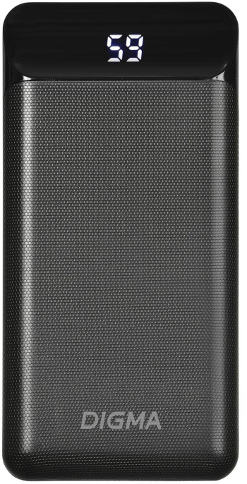 Внешний аккумулятор (Power Bank) Digma DG-20000-PL,  20000мAч,  черный [dg-20000-pl-bk]
