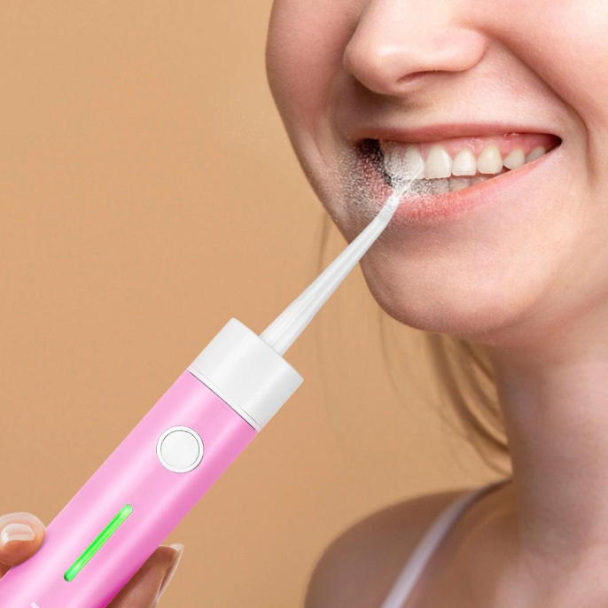 Ирригатор KitFort КТ-2957-1 цвет:розовый и белый