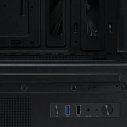 Корпус без блока питания Case HSPD F510, Panoramic Mid Tower, Black, TG, 0.5 SPCC, no fans ATX, mATX, mITX 180/280/160mm 1x2.5", 1x3.5", 7xPCI 1xUSB-A 3.0, 1xUSB-A 1.0 356x218x467mm (F510-TGBK)