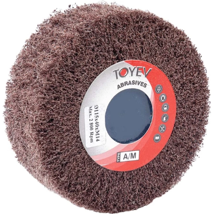 Валик нетканый шлифовальный SBM (115x40 мм; M14; A-M) Toyev 005004