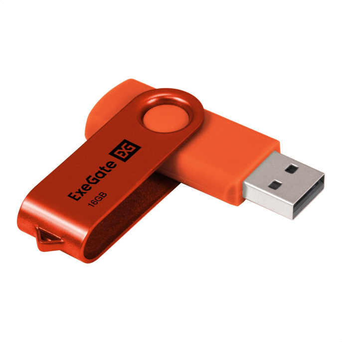USB-флеш накопитель ExeGate Jet 16GB оранжевый USB2.0, 480Mbps, пластик/металл EX302043RUS