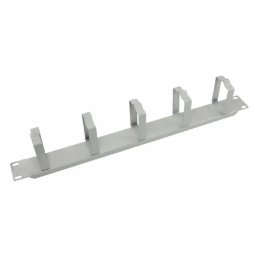 Rexant 04-0305 Органайзер кабельный горизонтальный, 19", 1U, 5 колец глубиной 45 мм, металл, RAL 7035