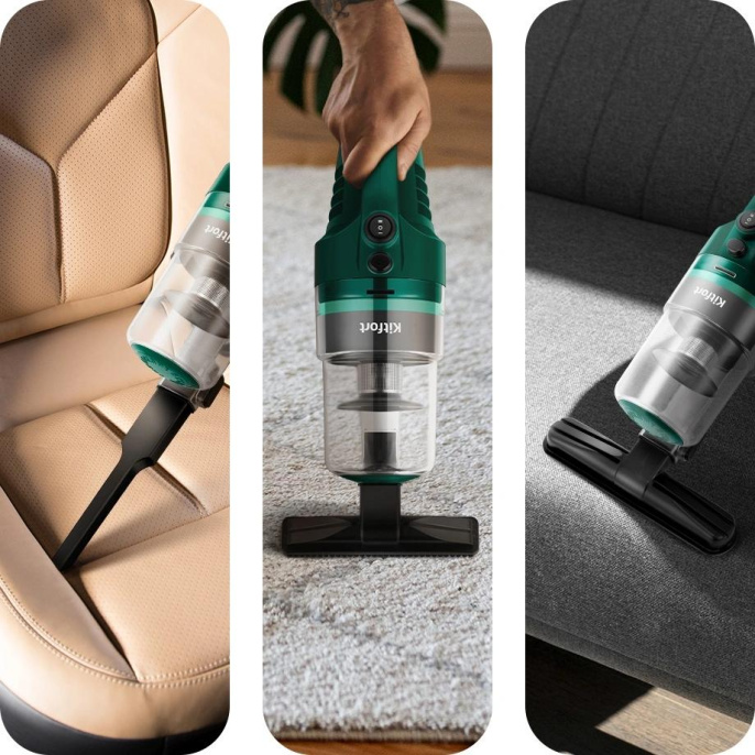 Пылесос ручной Kitfort КТ-5364 80Вт зеленый/черный