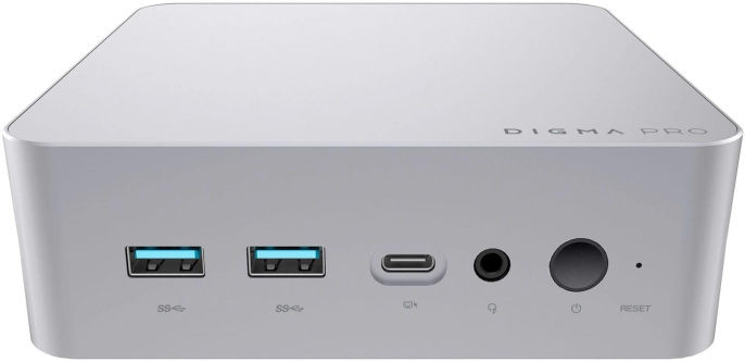Неттоп DIGMA PRO Minimax X5 AMD Ryzen 7 7840HS,  DDR5 16ГБ, 512ГБ SSD, AMD Radeon 780M,  Windows 11 Pro,  серебристый [dpr7-adxw01]