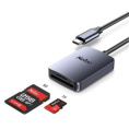 Картридер Netac WK12 NT09WK12-30GR USB3.2 SD, SDHC, SDXC, microSD, microSDHC, microSDXC, Серебристый
