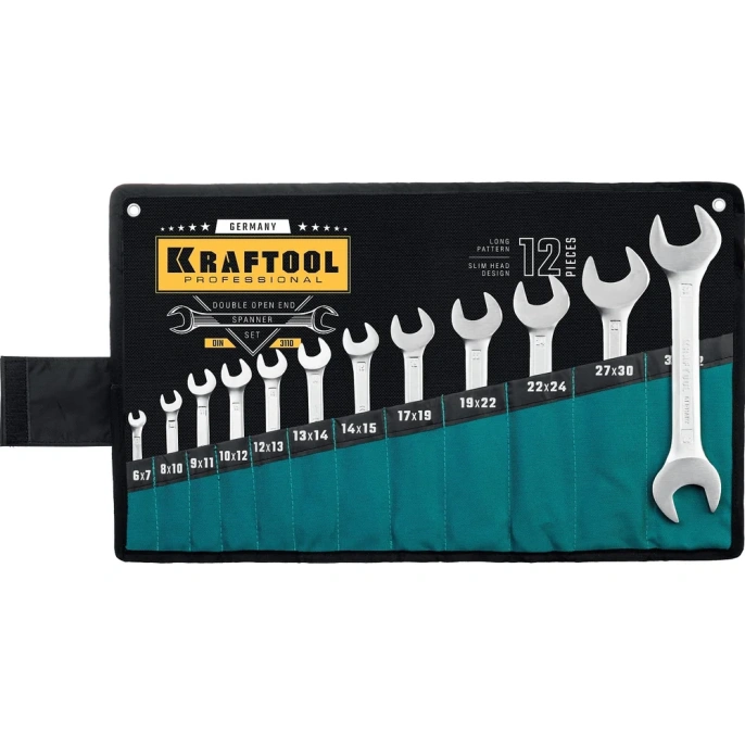 Набор рожковых гаечных ключей Kraftool 12 шт, 6 - 32 мм 27033-H12_z01