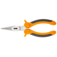 SPARTA Длинногубцы, Comfort, 160 мм, прямые шлифованные, двухкомпонентные рукоятки [17165]