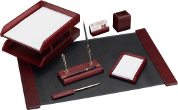 Настольный набор Good Sunrise M7C-25A, ЛЮКС, 7 предметов, бордовый/черный