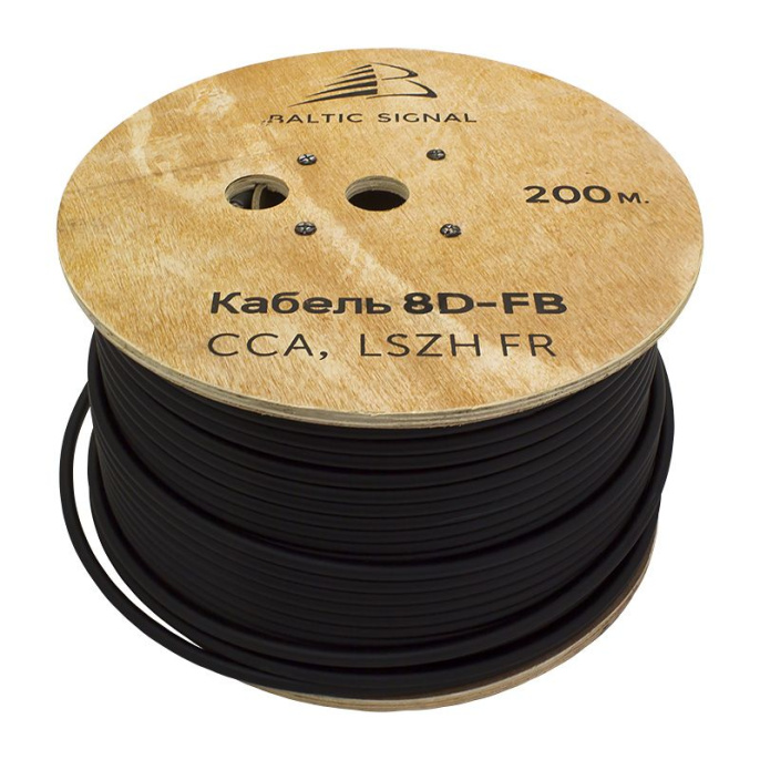 Кабель BALTIC SIGNAL 8D-FB CCA LSZH FR черный (отгрузка кратно 25 м)