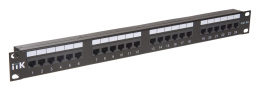 Патч-панель ITK (PP24-1UC5EU-D05) 19" 1U 24xRJ45 кат.5E UTP