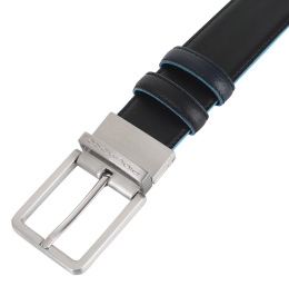 Ремень мужской Piquadro Blue Square, кожа натуральная, черный  / темно-синий [cu2619b2/nblu2]