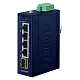 Коммутатор PLANET IGS-510TF IP30 Compact size 4-Port 10/100/1000T + 1-Port 100/1000X SFP Gigabit Ethernet Switch (-40~75 degrees C, dual 9~48V DC/24V AC)