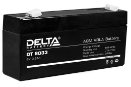 Аккумуляторная батарея 6V/3.3Ah Delta DT 6033 134/34/61 66 , 0.65кг, 5лет, F1
