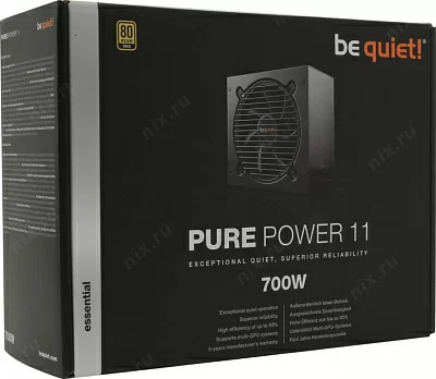 Блок питания be quiet! PURE POWER 11 L11-700W 700W ATX (24+2x4+4x6/8пин) BN295 
