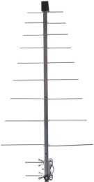 Антенна телевизионная Denn DAE603 25дБ активная черный каб.:8.5м