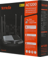 Маршрутизатор Tenda AC6 Двухдиапазонный WiFi роутер AC1200 до 300 Мбит/с на 2,4 ГГц + до 867 Мбит/с до 5 ГГц, LAN 3x100 Мбит/с, WAN 1x100 Мбит/с, 4*5dBi антенны