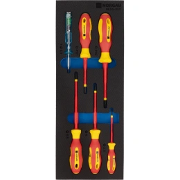 Набор диэлектрических отверток шлицевых и крестовых NORGAU 6 предметов тип NESS-6EC 067111006