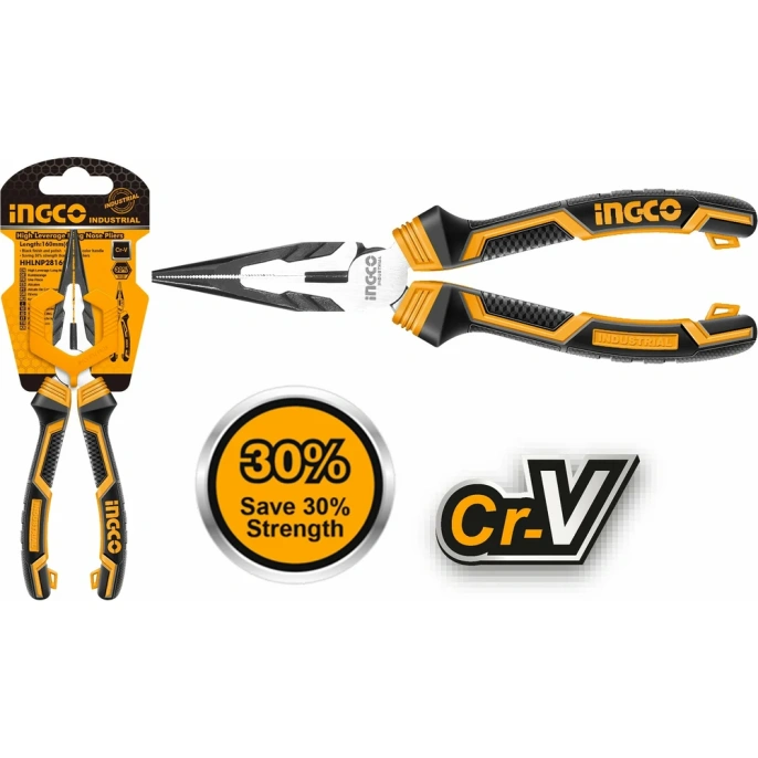 Тонкогубцы INGCO 160мм INDUSTRIAL HHLNP28160