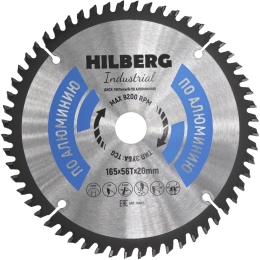 Диск пильный Hilberg Industrial Алюминий 165x20x56Т HA165