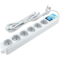 Фильтр-удлинитель Power Cube PRO, 5,0 м, LC контур, 16А/3,5кВт/ Surge protector Power Cube Pro 5,0 m, LC circuit, 6 outlets white 16A / 3,5kVt