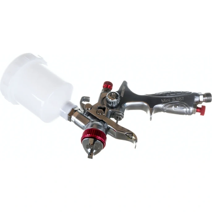 Мини-краскопульт Jeta PRO Mini JL887 HVLP, JMJ87 сопло 1.2 мм, верхний пластиковый бачок 0.125 л Mini JL887/12 HVLP