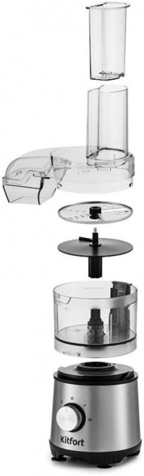 Кухонный комбайн KITFORT КТ-1386,  серебристый/черный