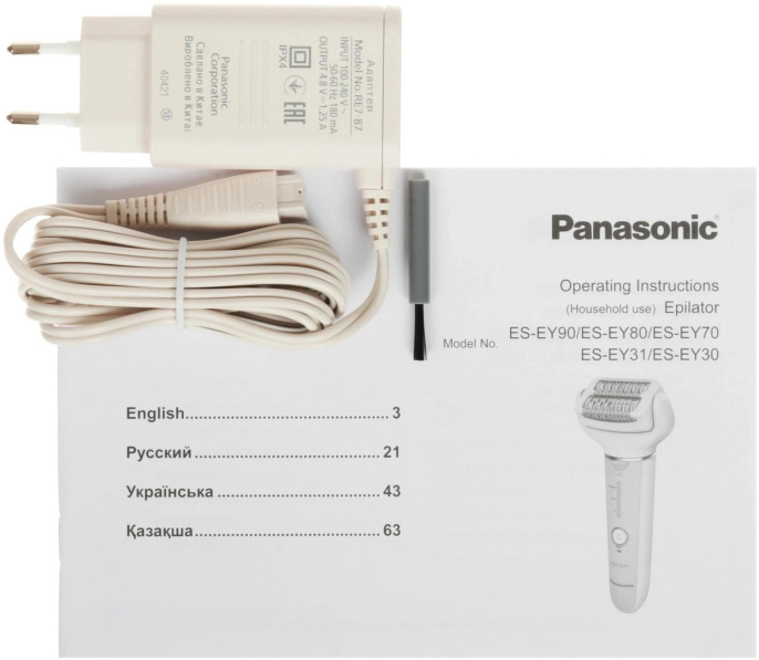 Эпилятор Panasonic ES-EY30-V520 скор.:3 насад.:4 от аккум. фиолетовый