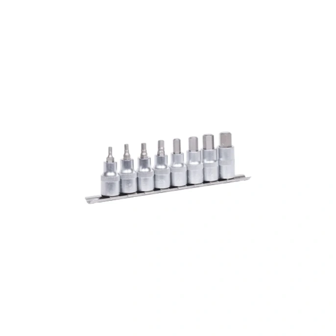 Набор головок вставка HEX 4-14 мм DR1/2", 8 шт., на планке АвтоDело 39841 14793
