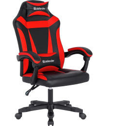 Defender Игровое кресло Master Черный/Красный,полиуретан,50мм 64359