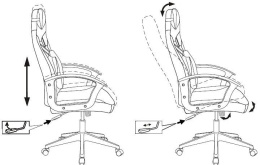 Кресло игровое Zombie Driver черный/красный экокожа с подголов. крестов. пластик (ZOMBIE DRIVER RED)