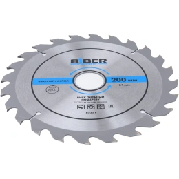 Диск пильный по дереву (200х32/30/20/16 мм; Z24; быстрый рез) Biber 85251 тов-123363