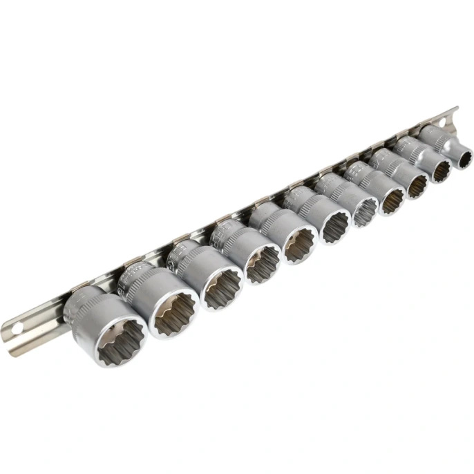 Набор торцевых головок 12-гранных на планке 11 шт; 3/8DR ROCKFORCE RF-3111-9 3104 (RF-3111-9(3104))