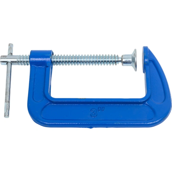 Струбцина ТУНДРА G-образная высокопрочный чугун, усиленная, 3", 75 мм 4774265