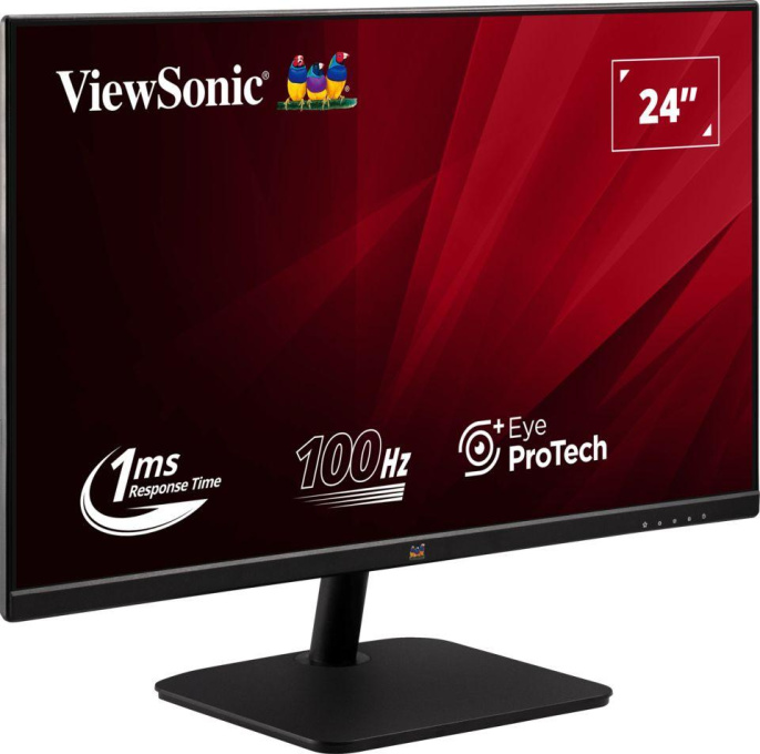 23.8" Монитор ViewSonic VA2432-h,  1920x1080,  IPS,  75Гц,  1хHDMI,  черный [vs17789]