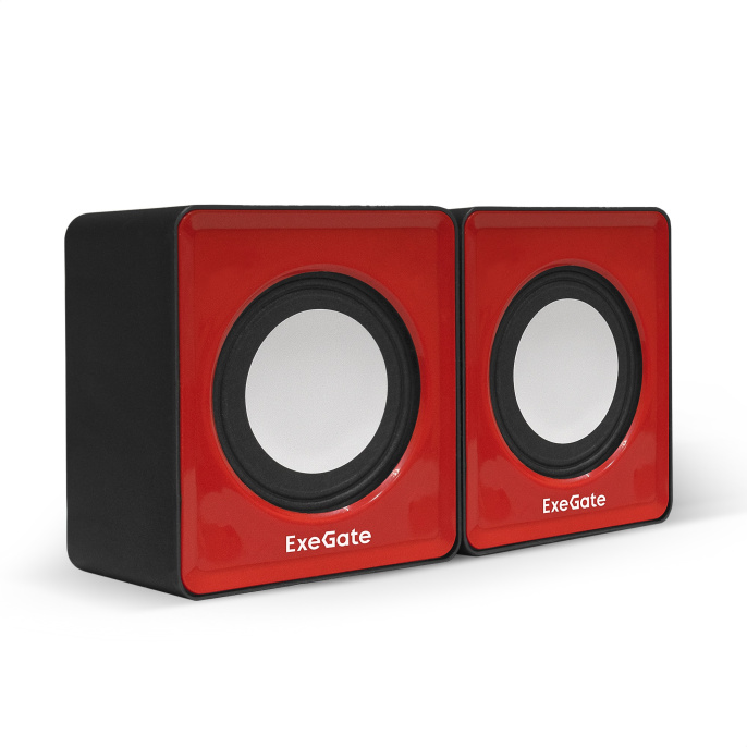 Акустическая система 2.0 ExeGate Disco 140 Red (питание USB, 2х3Вт (6Вт RMS), 100-20000Гц, красный, Color Box) EX289920RUS