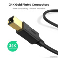 Кабель для принтера UGREEN US135 20847 USB 2.0 Am to USB-Bm Print Cable. Длина: 2 м. Цвет: черный