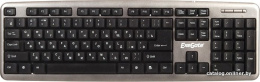Клавиатура ExeGate Professional Standard LY-401 USB, полноразмерная, влагозащищенная, 104кл., Enter большой, длина кабеля 1,35м, серебристый корпус, Color Box EX264086RUS