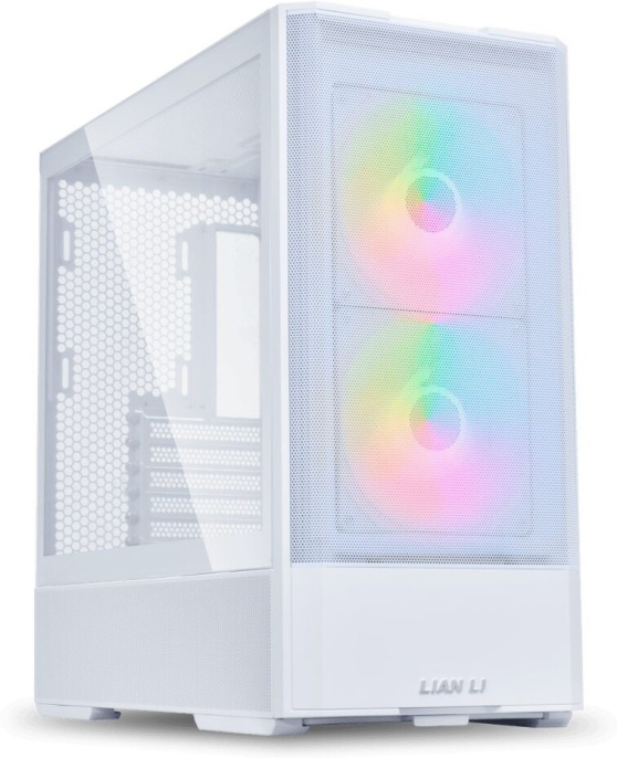 Корпус Lian Li LANCOOL 207RW Белый G99.LAN207RW.00 материал: сталь, окно: закалённое стекло, 2хUSB3.0, 1хUSB 3.1 Type-C, Audio, без БП, 2х2.5/3.5", 7 слотов расширения, ATX, длина видеокарты: 375 мм, высота кулера: 180 мм, воздушное охлаждение: спереди