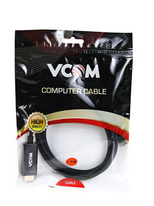 Кабель-адаптер USB 3.1 Type-Cm -- HDMI A m 3840x2160@30Hz, 1.8m VCOM CU423C CU423C-1.8M