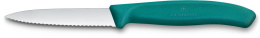 Нож кухонный Victorinox Swiss Classic 6.7634.C1 для чистки овощей и фруктов лезв.80мм серрейт. заточка зеленый