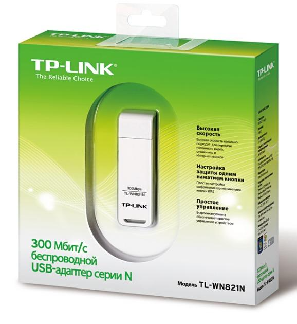 Wi-Fi адаптер TP-LINK TL-WN821N USB 2.0