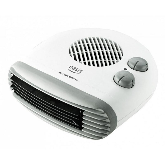 Тепловентилятор OASIS SB-20,  2000Вт,  с термостатом, 2 режима, белый