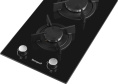 Газовая варочная панель WEISSGAUFF HGG 320 BGR,  2 конфорки,  закаленное стекло,  черный