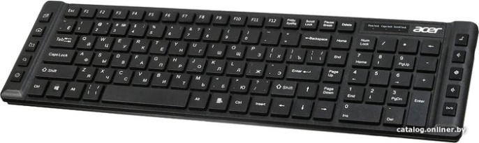 Клавиатура Acer OKW010 черный USB slim Multimedia ZL.KBDEE.002 кабель 1.45м