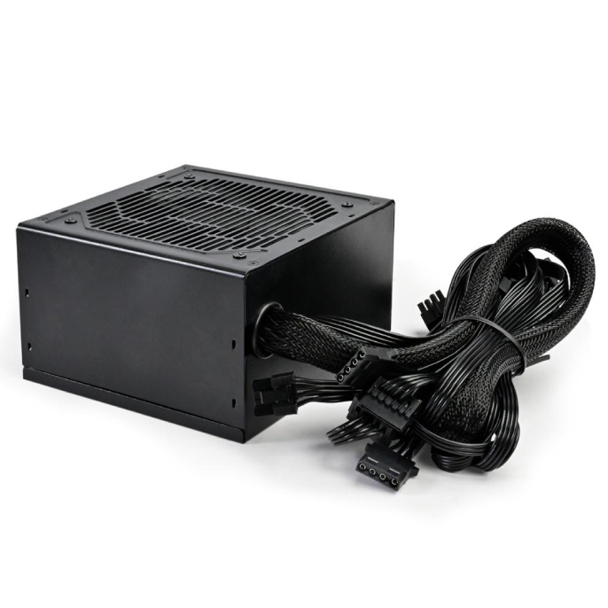 Блок питания ПК/ Power Supply PCCooler, 550W 80+ White ATX, ATX 2.4, Non-modular, 1x24 20+4 pin 550mm, 1xCPU*2 8 4+4 pin 610+150mm, 1xPCIe*2 8 6+2 pin 510+150mm, 2xSATA*3+MOLEX4pin*1 450+150+150+150mm , Active, 120x120mm, 140x150x86mm, APFC, OVP, SCP, OP