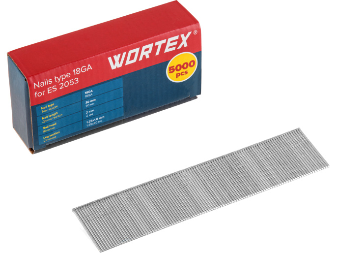 Гвозди тип 18GA 30 мм WORTEX 5000 шт. для ES 2053 1335957