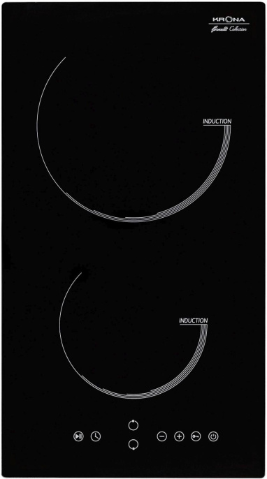 Индукционная варочная поверхность Krona Vento 30, конфорок: 2 шт.,  стеклокерамика,  независимая, черный