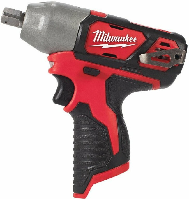 Гайковёрт Milwaukee M12 BIW12-0 (4933447134) (питание: аккумулятор, Li-ion,  2550 об/мин, 138 Н·м, напряжение аккумулятора: 12 В, патрон: 1/2", частота ударов: 3300 ударов/мин, диаметр болта: М12)
