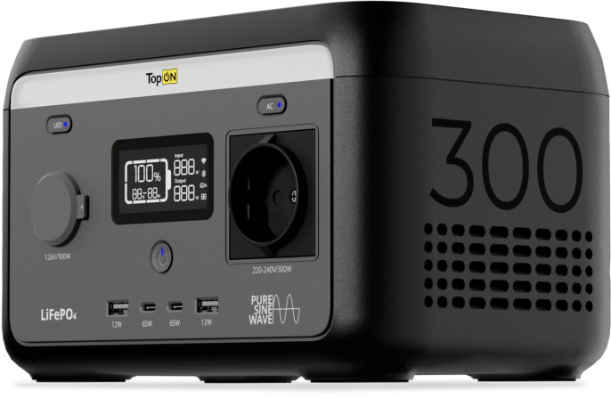 Электростанция портативная TopON Home TOP-H300 64000mAh 1.5A QC3.0/PD3.0 4xUSB черный/серый 103760